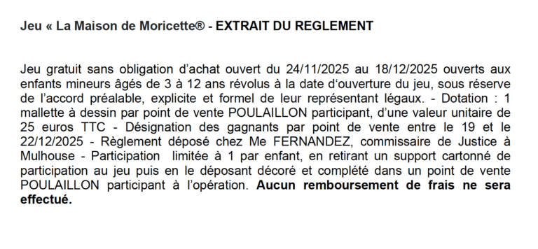 EXTRAIT DU REGLEMENT