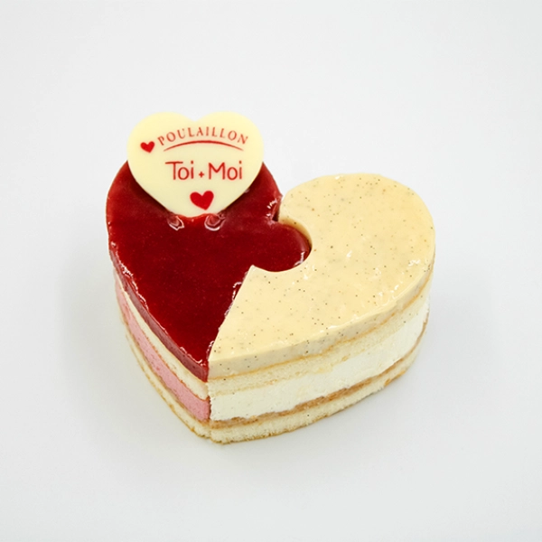 duo coeur vanille framboise